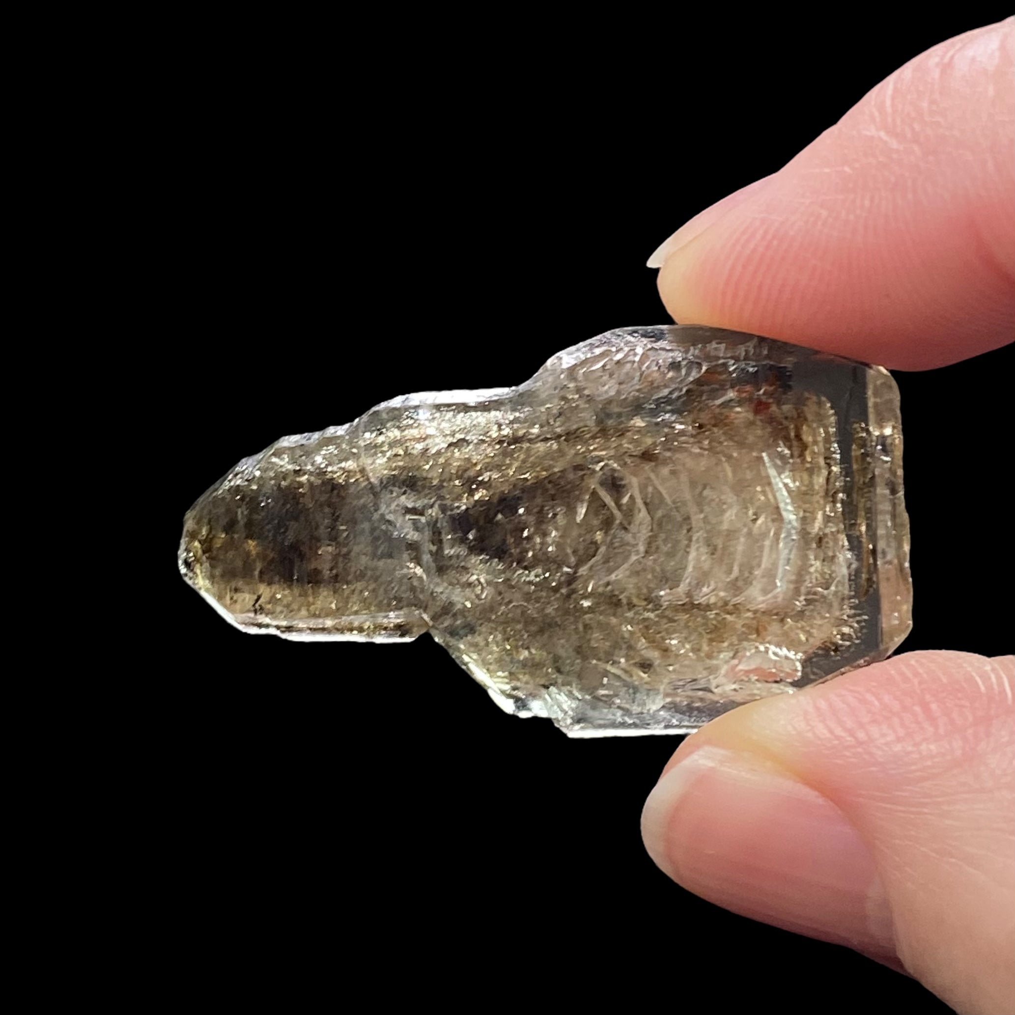 Large Key Shaped Petroleum Quartz Crystal with Fluorescence, Balochistan, Pakistan