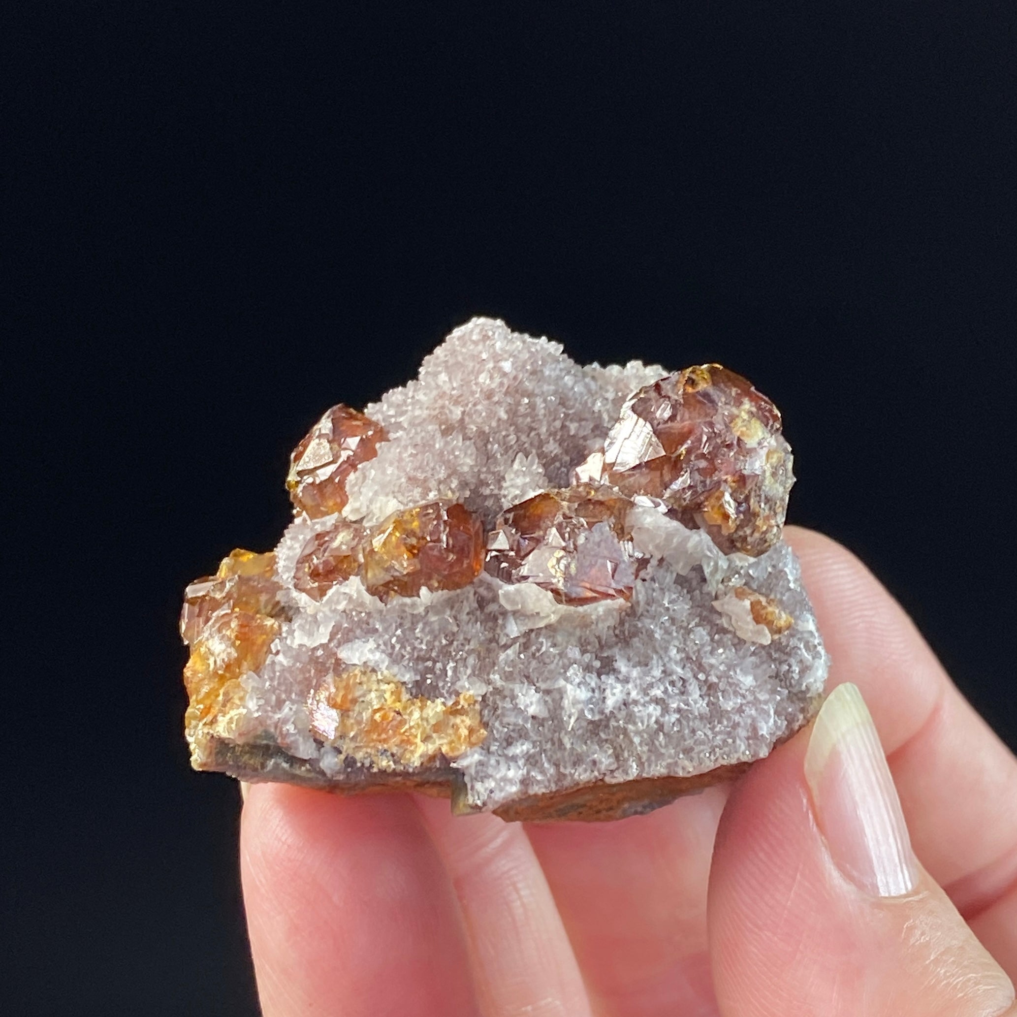 Almandine Garnets & Quartz on Matrix from Hunan Province, China