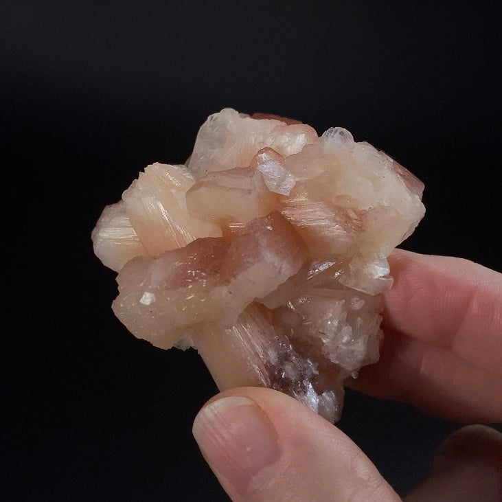 Peach and Red Hematite Stilbite Cluster, Maharashtra, India