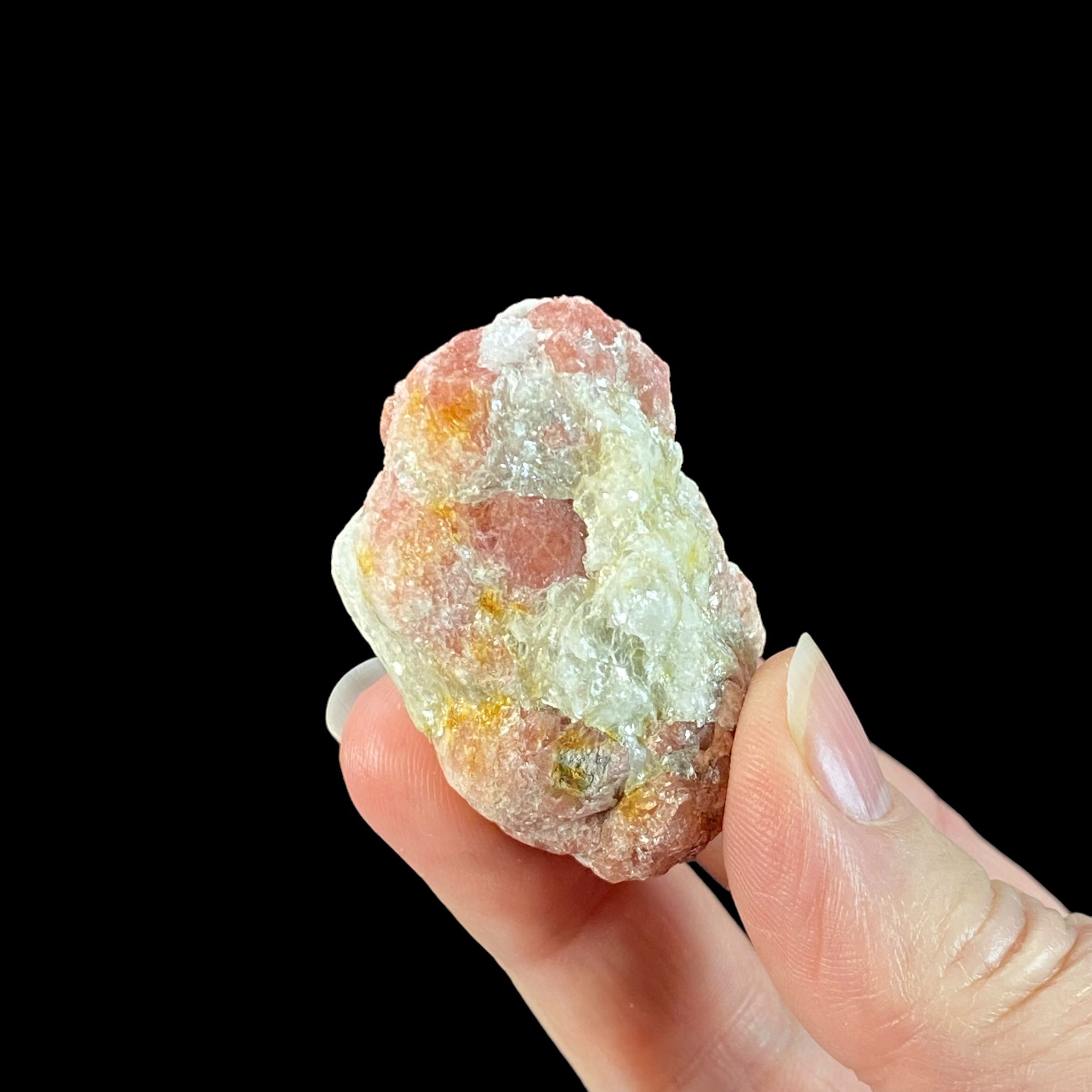 Pink Garnet Crystal Cluster on Mica Schist