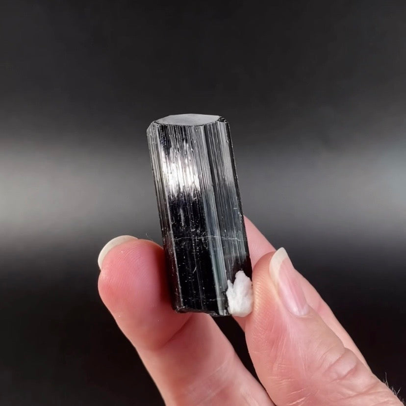 Terminated Black Tourmaline Schorl Crystal from Shigar Valley, Pakistan