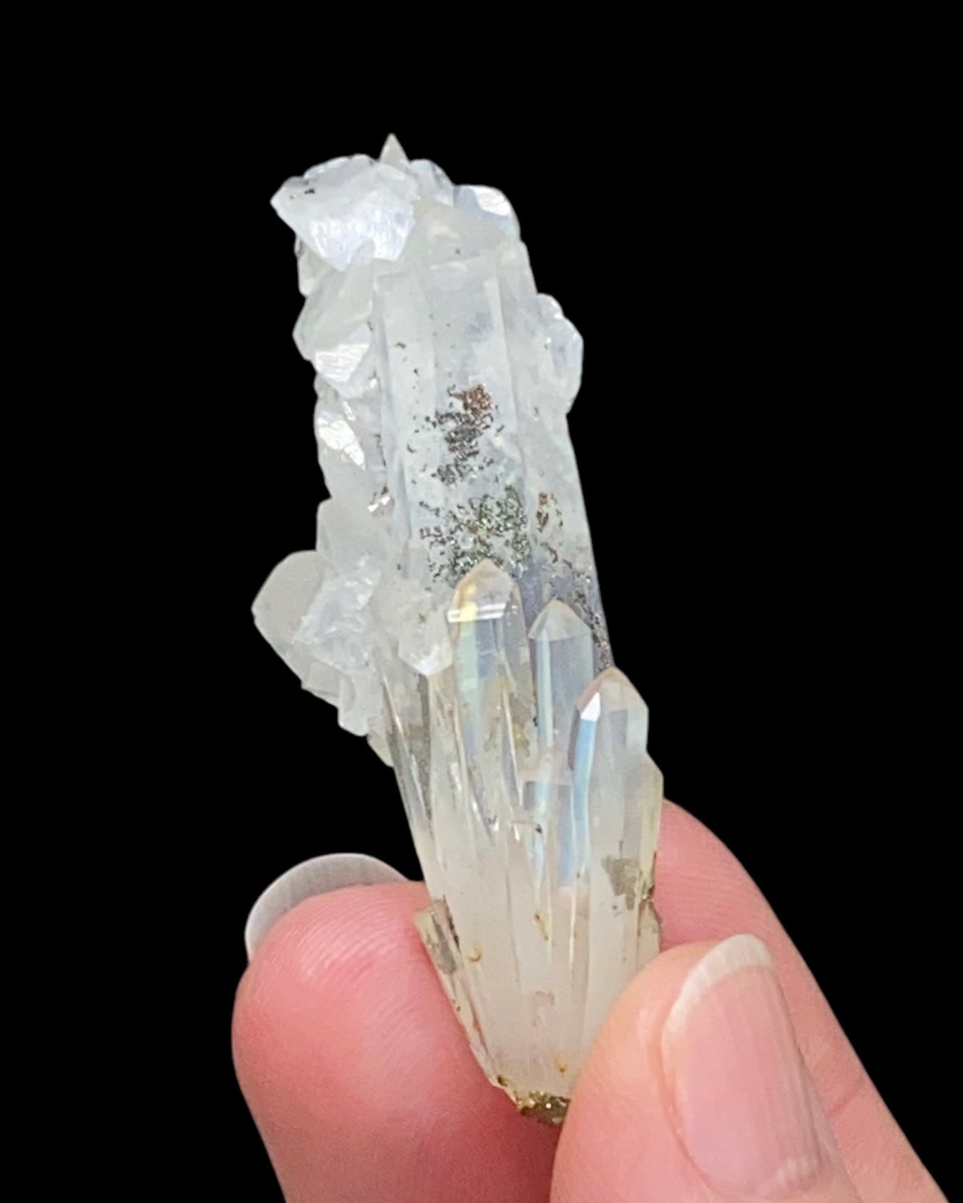 Quartz Cluster with Iridescent Pyrite & Calcite, Trepca Mines, Kosovo