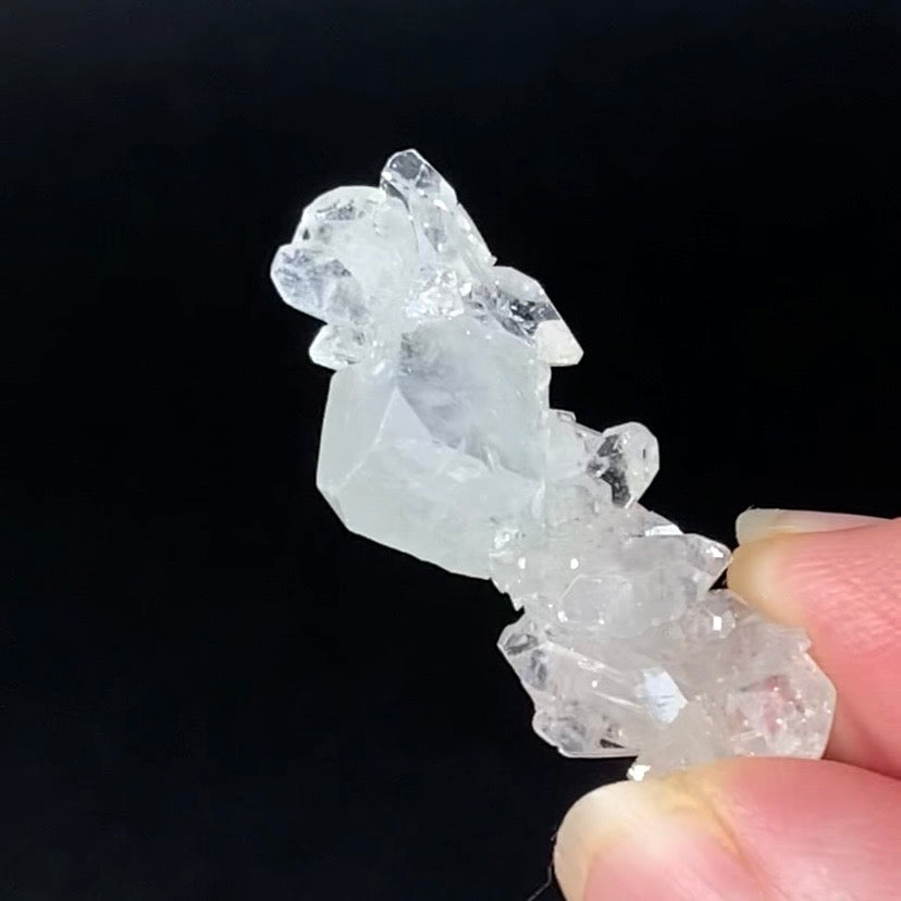 Clear Apophyllite Stalactite Formation Cluster