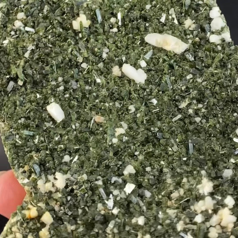 Forest Green Epidote Crystals and Calcite on Matrix, Shigar Valley, Pakistan