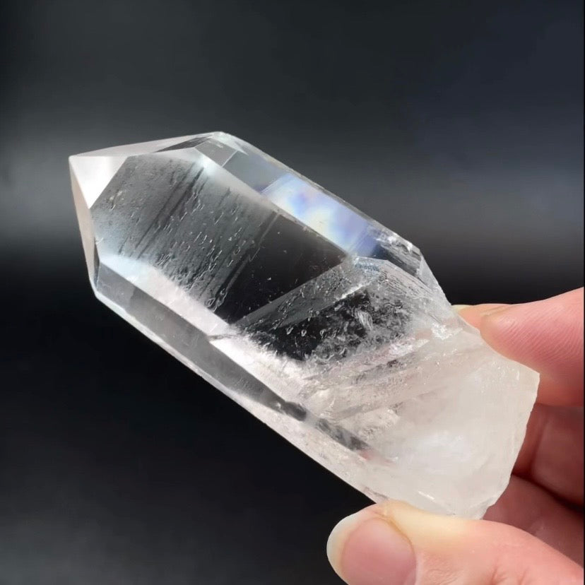 Water Clear Quartz Crystal with Starbrary Markings, Minas Gerais, Brazil