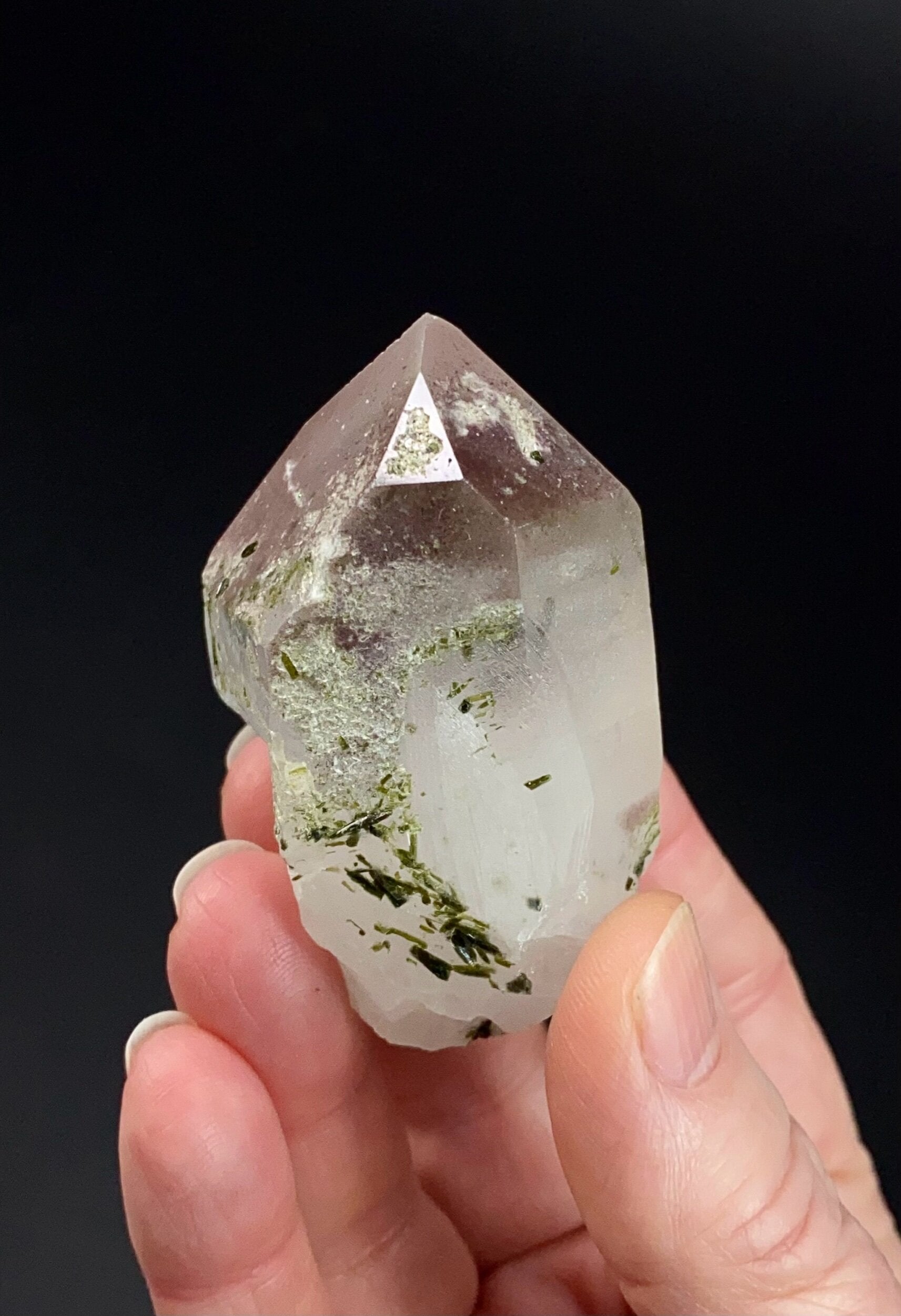 Quartz Crystal with Epidote & Hematite from Balochistan, Pakistan