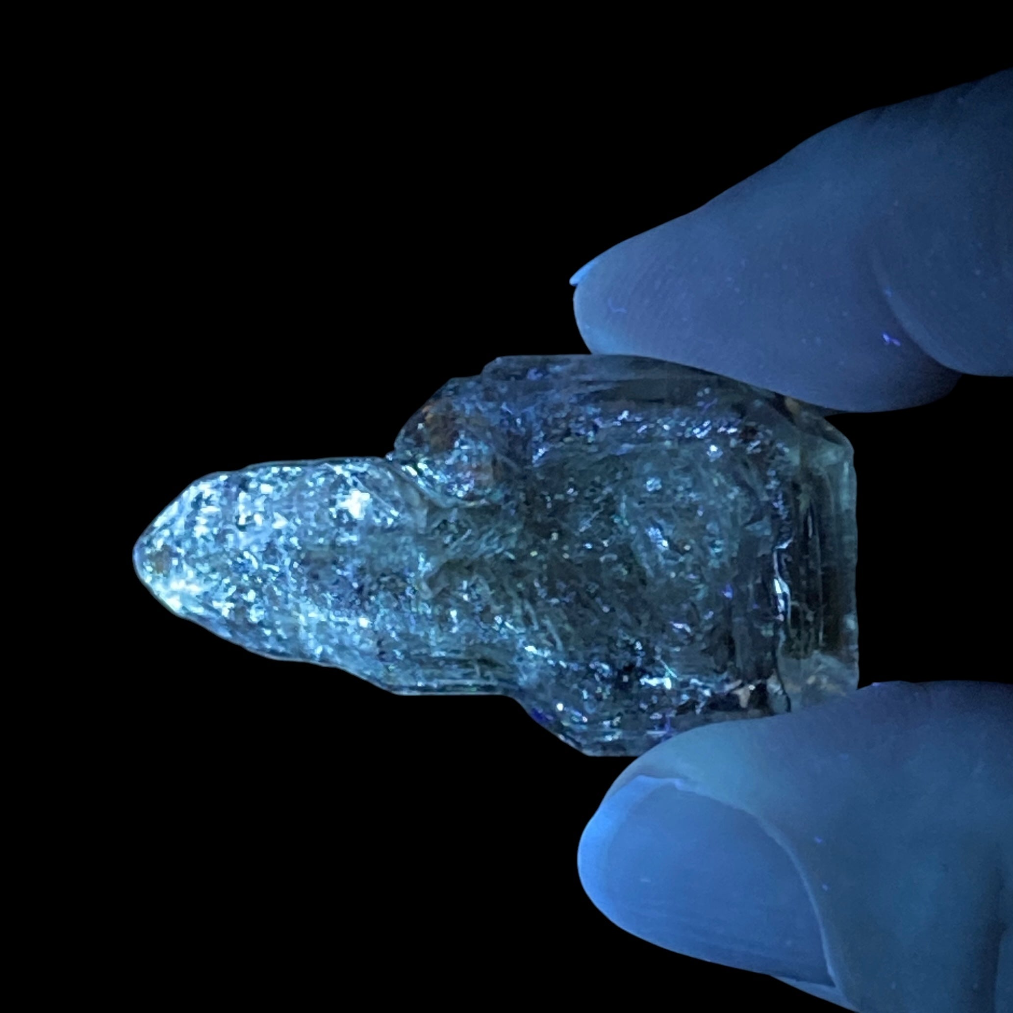 Large Key Shaped Petroleum Quartz Crystal with Fluorescence, Balochistan, Pakistan