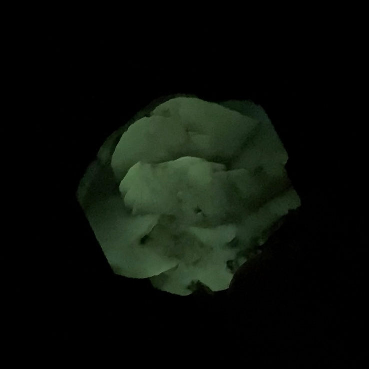 Gypsum var. Selenite Desert Rose Sand Crystal Dollar, Fluorescent & Phosphorescent