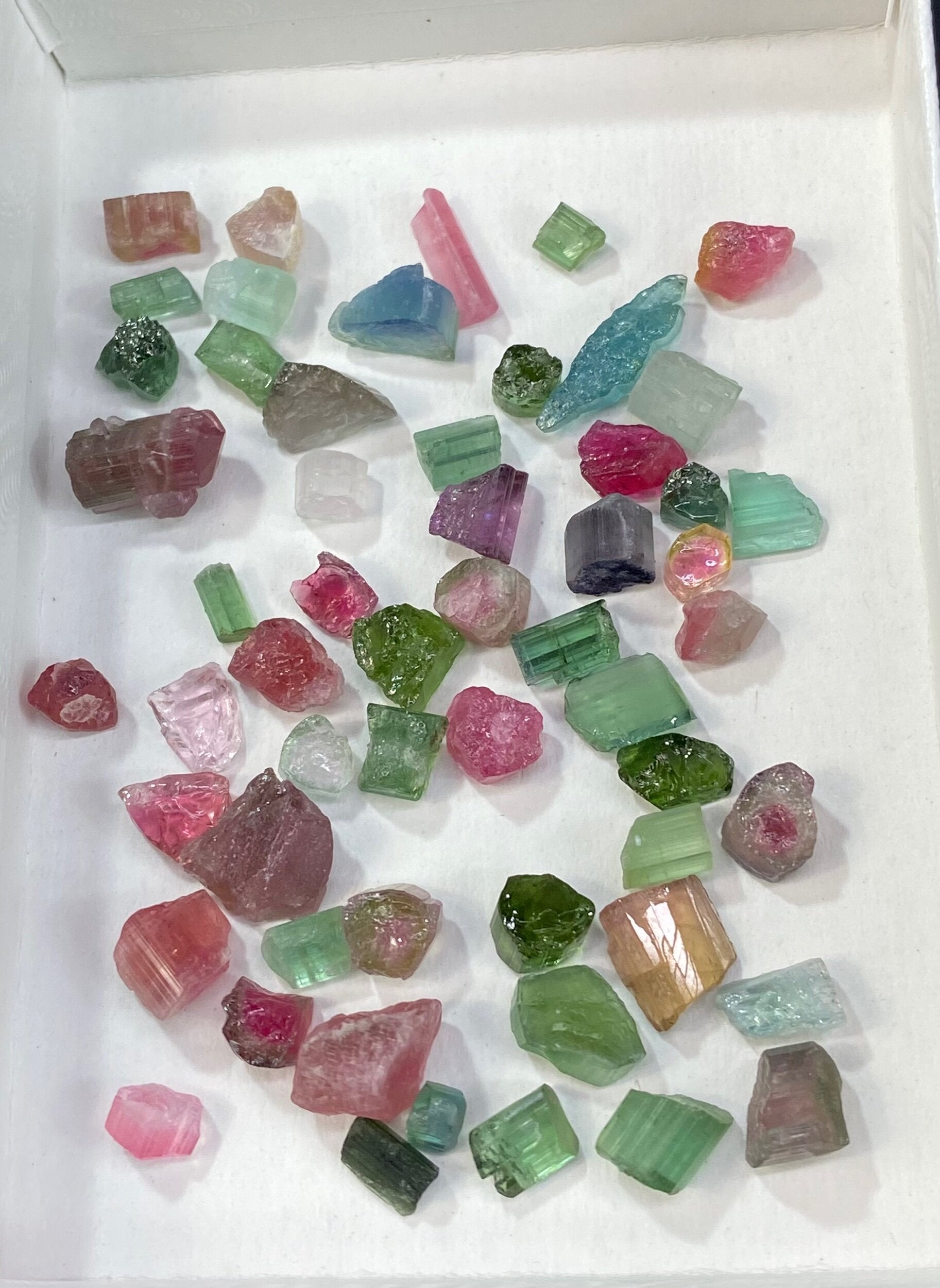 20 Grams Very Beautiful Lot of Multi Color buy Tourmaline Slices From Poprok Afghanistan