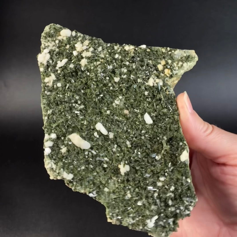 Forest Green Epidote Crystals and Calcite on Matrix, Shigar Valley, Pakistan