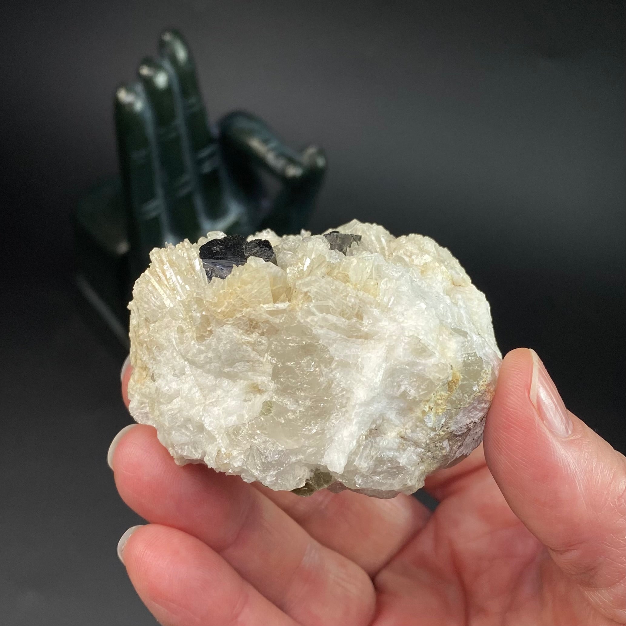 Cassiterite Crystals on Cleavelandite Matrix
