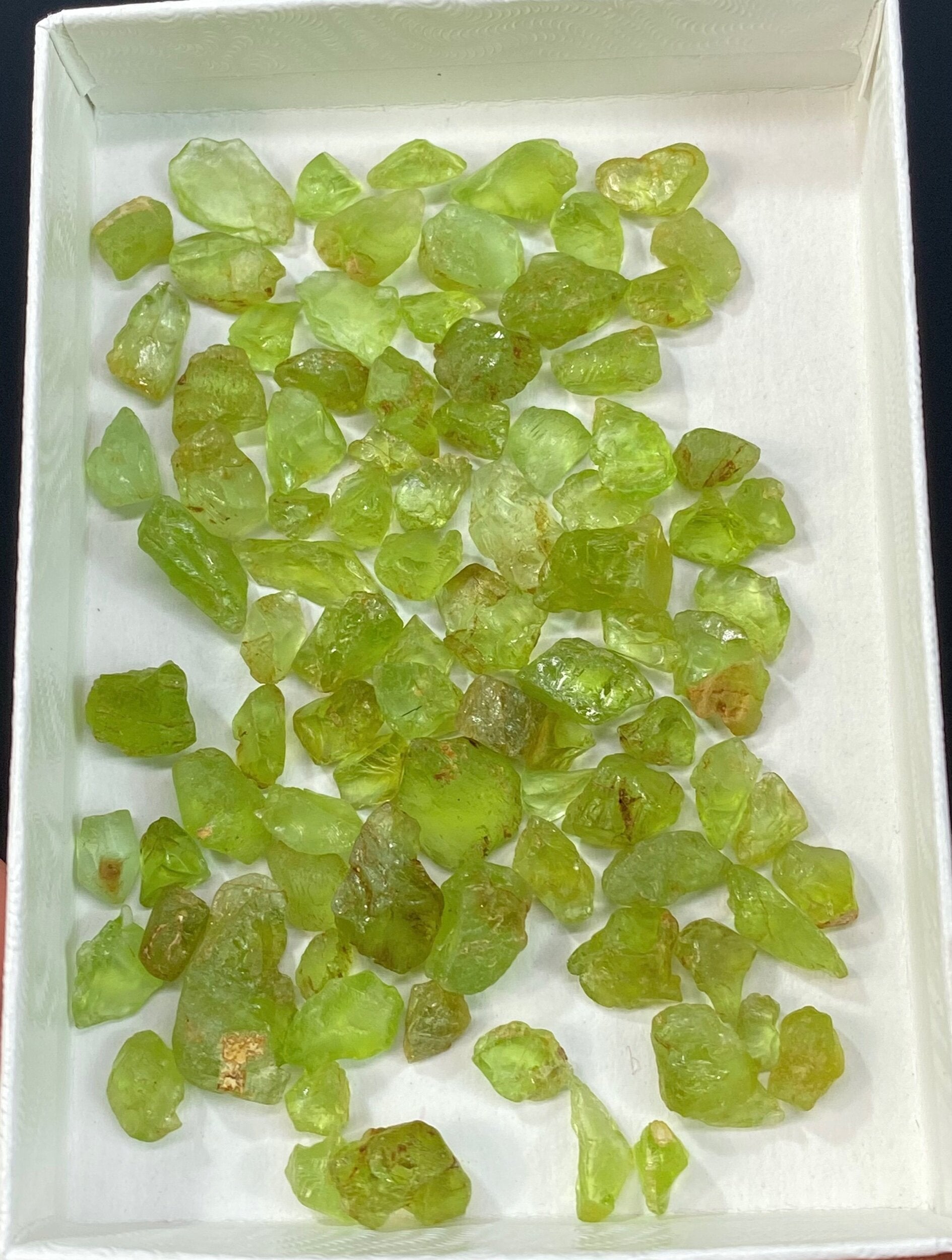 Lot of Green Peridot Crystals - Loose Gemstones