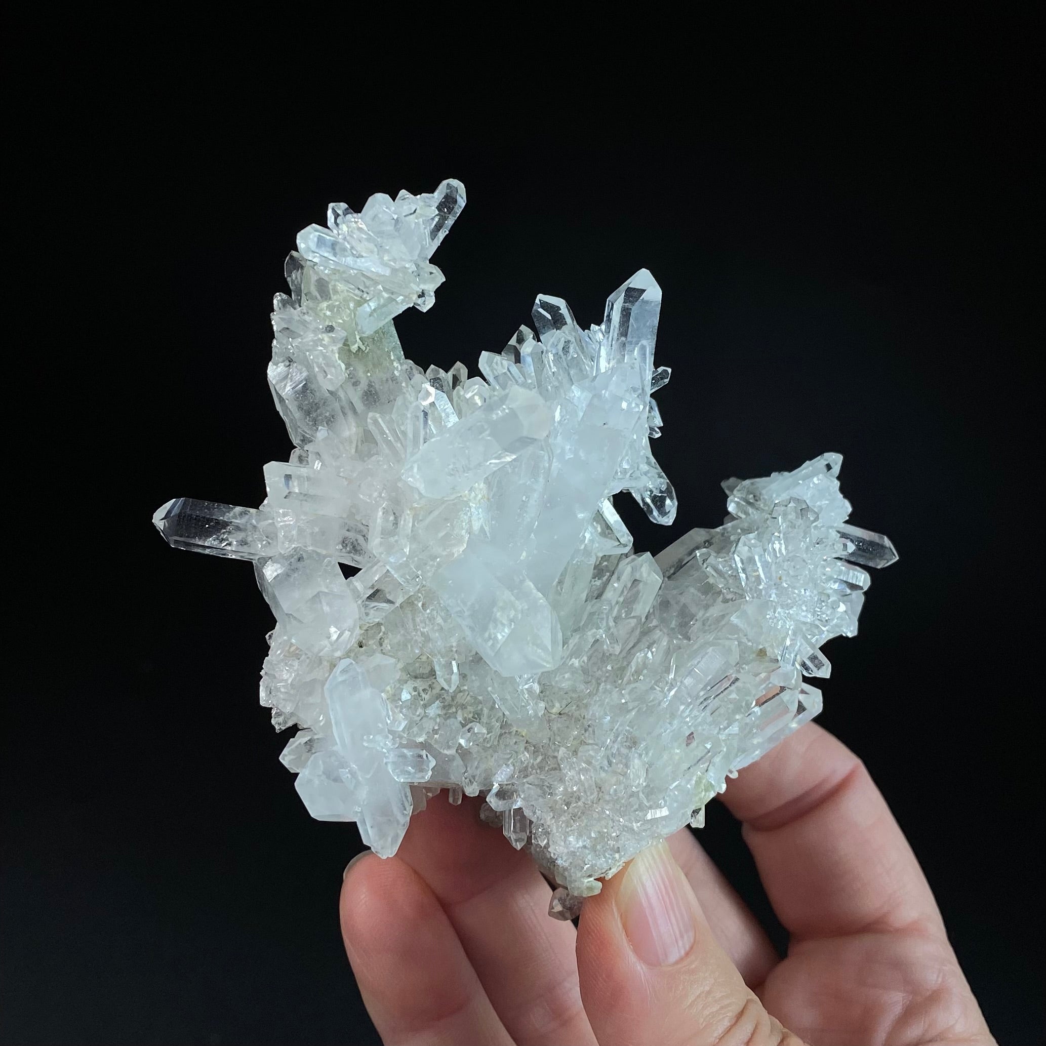 Clear Quartz Crystal Cluster, AAA Clarity