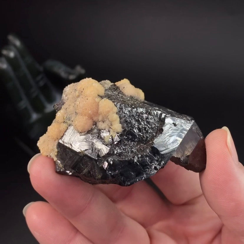 Sphalerite Cluster with Rhodochrosite from Trepça Mines, Kosovo - Natural Minerals and Crystals