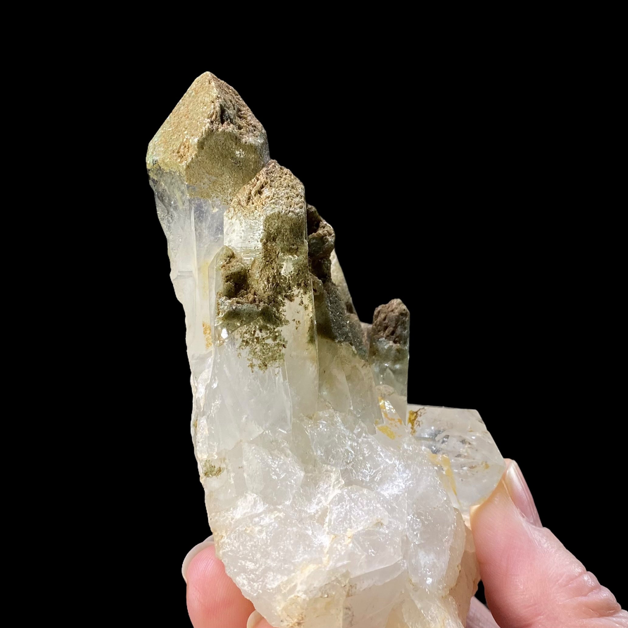 Chlorite Included Quartz Cluster - Garden Quartz