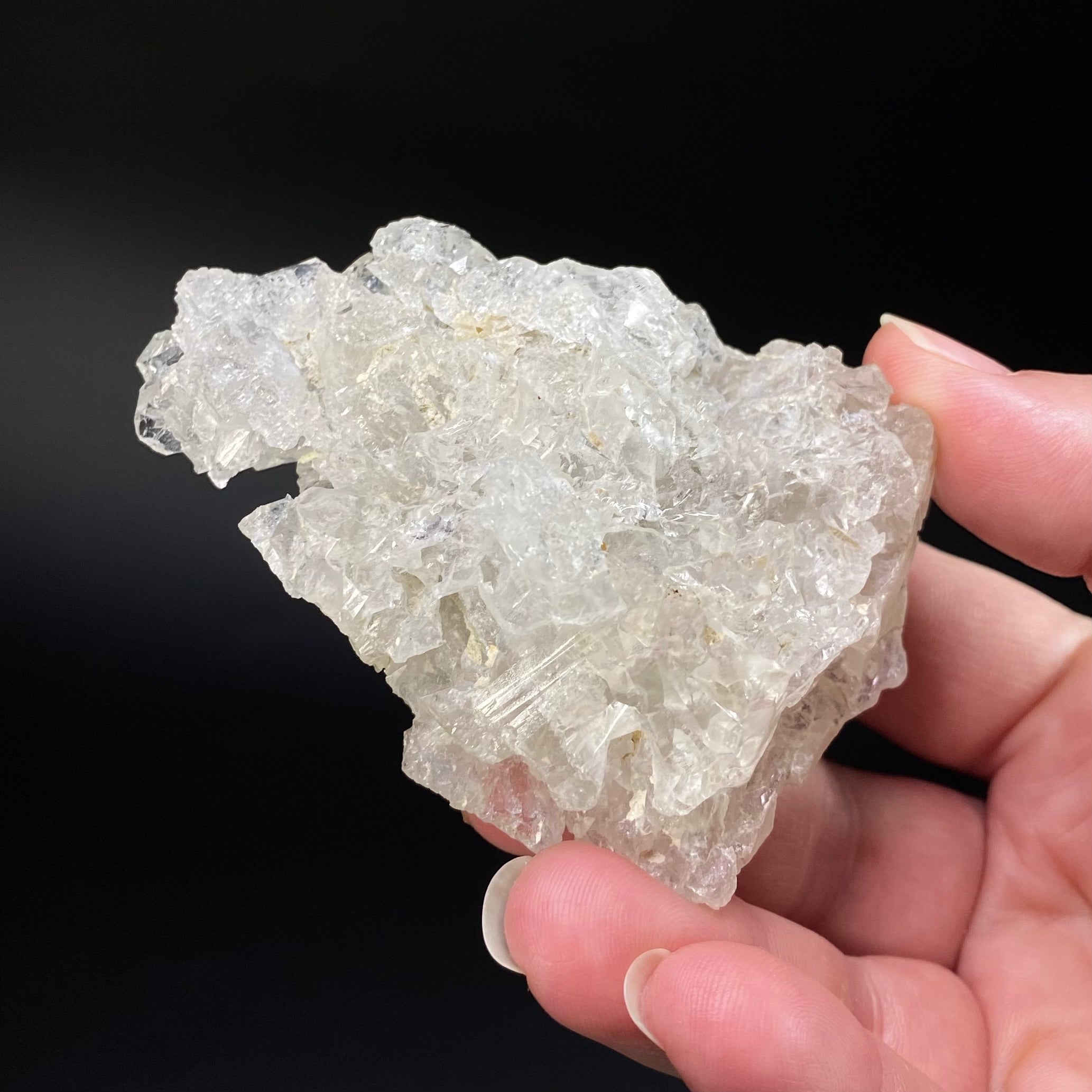 Clear Etched Pollucite Crystal