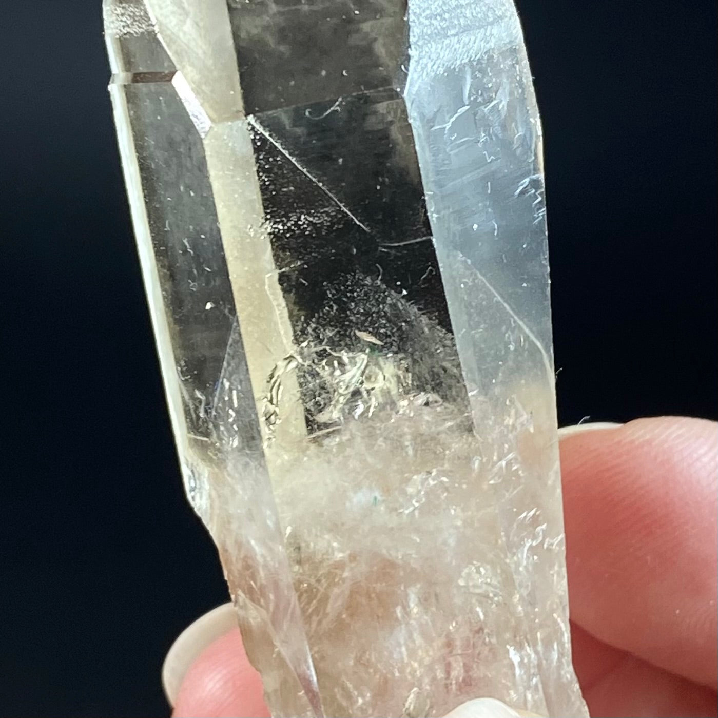 Light Smoky Quartz Crystal with Phantom Inside, Corinto, Minas Gerais, Brazil
