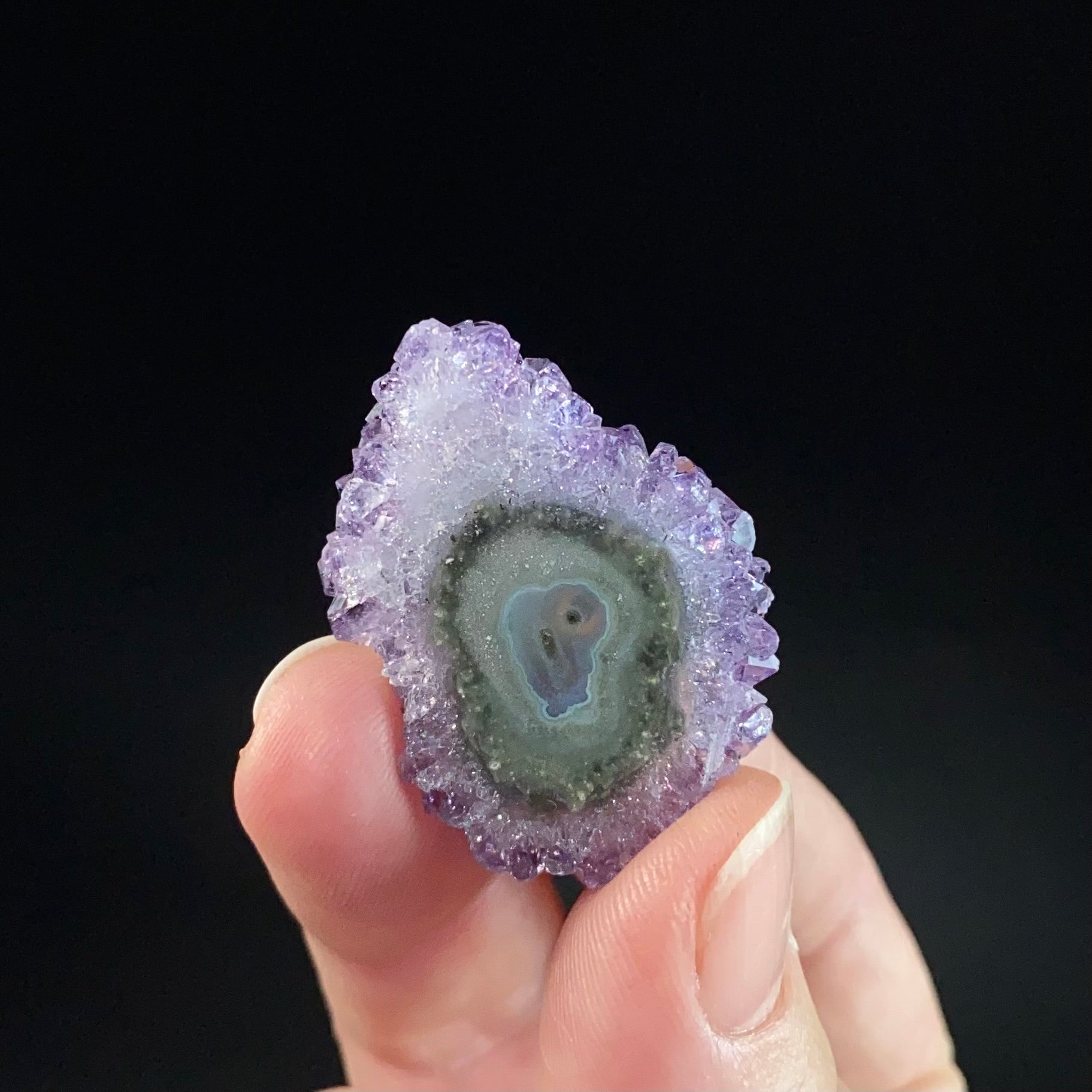 Amethyst Stalactite Slice from Artigas, Uruguay