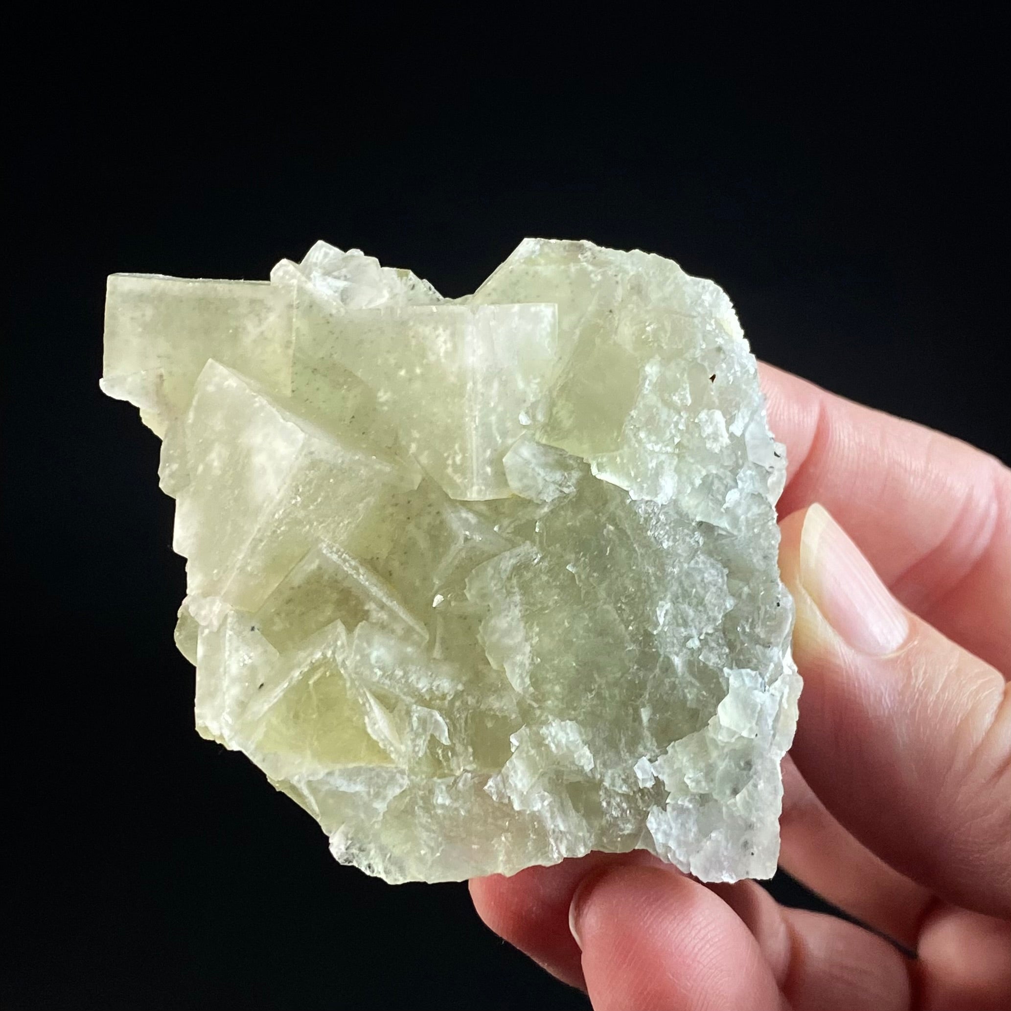 Pale Green Cubic Fluorite, El Hammam Mine