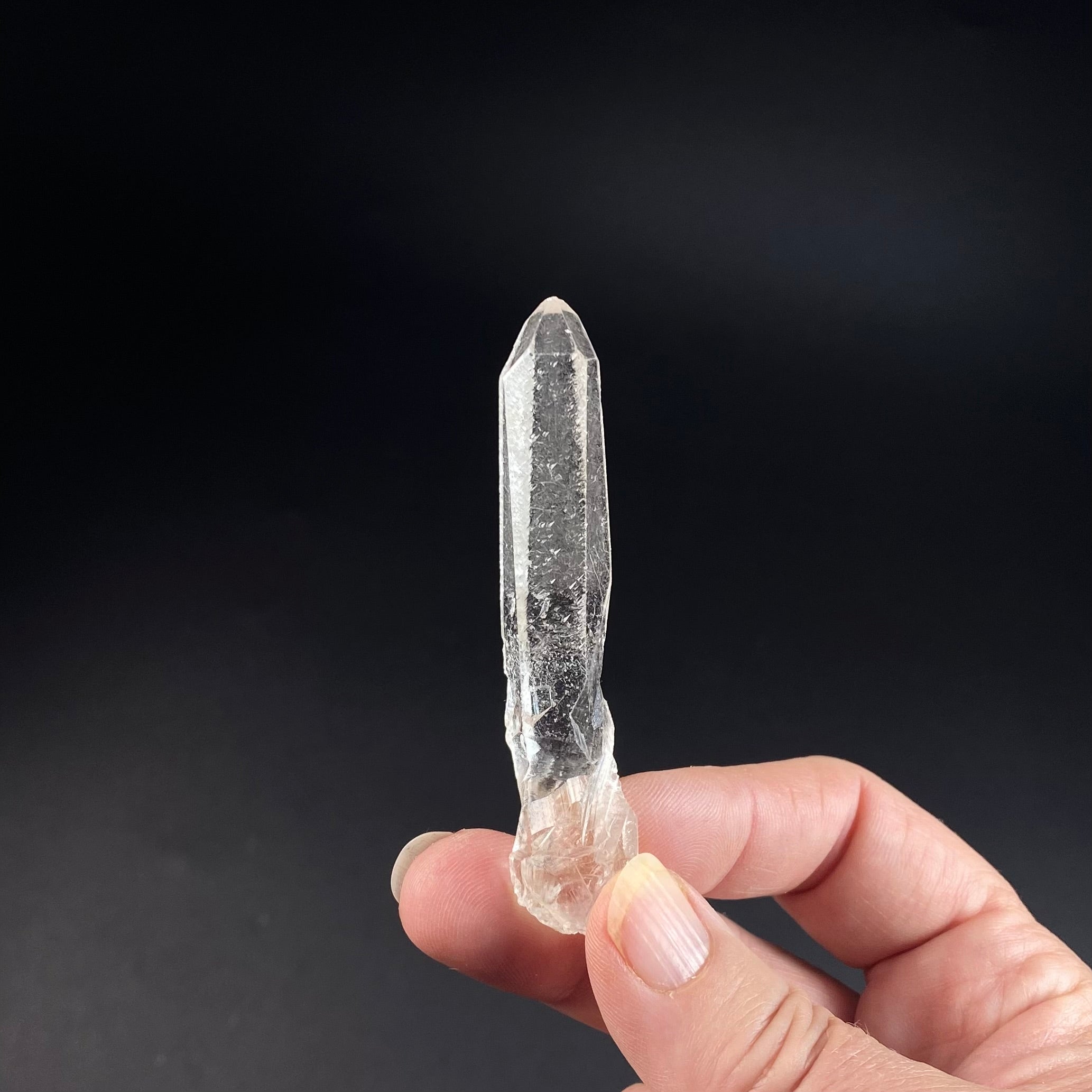 Water Clear Quartz Crystal with Starbrary Markings, Minas Gerais, Brazil