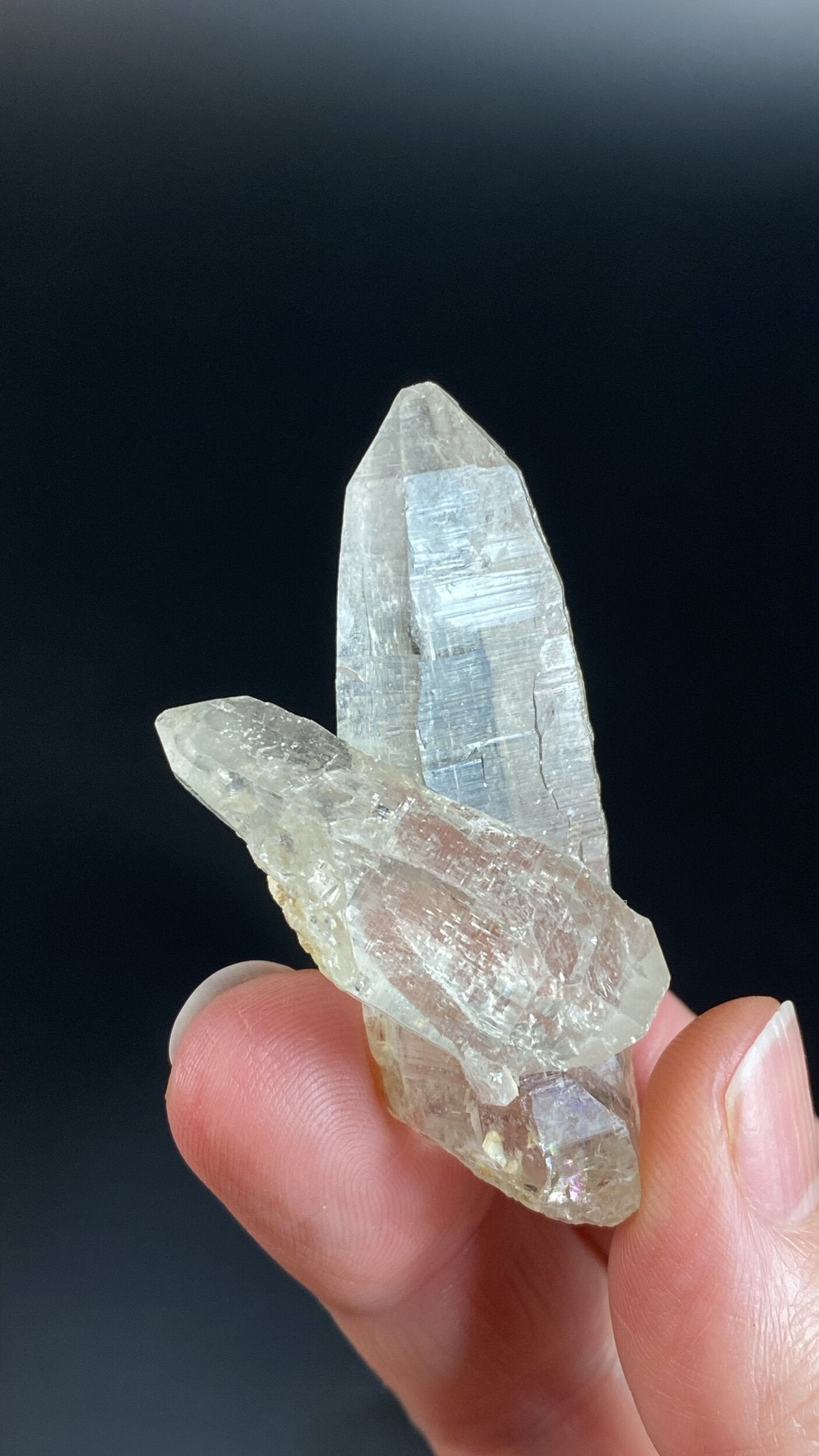 Himalayan Quartz Crystal Cluster with Macromosaic Patterns