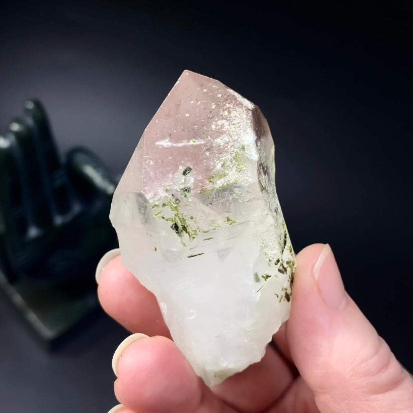 Quartz Crystal with Epidote & Hematite from Balochistan, Pakistan