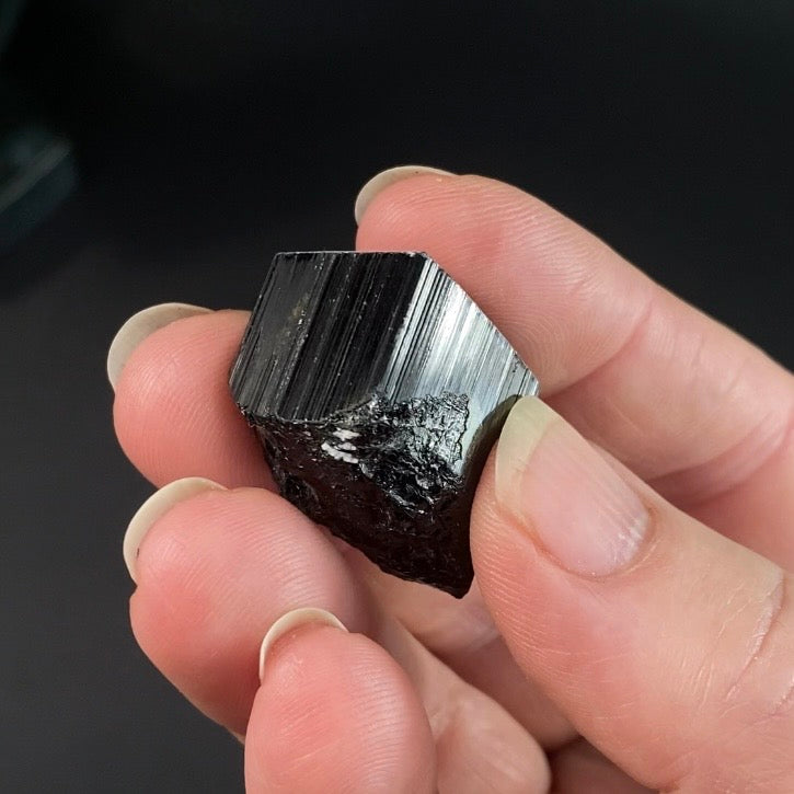 Terminated Black Tourmaline Schorl Crystal from Shigar Valley, Pakistan