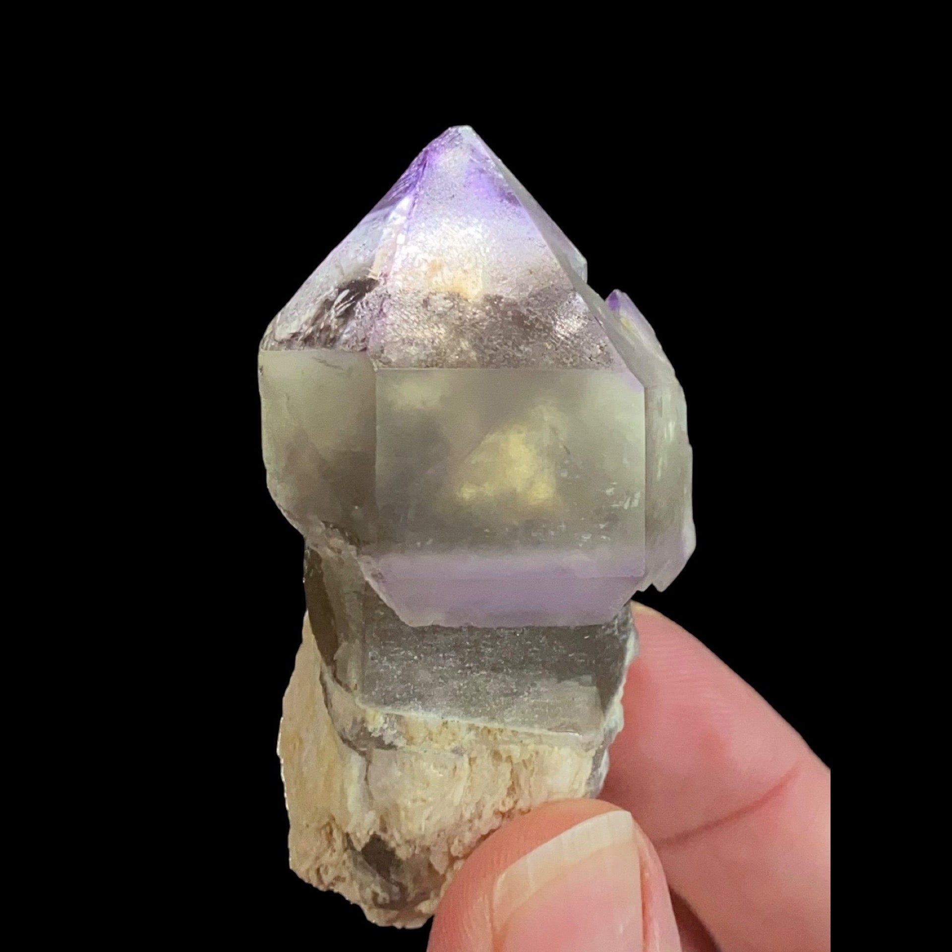 Amethyst Scepter Crystal with Feldspar, Shigar Valley, Pakistan