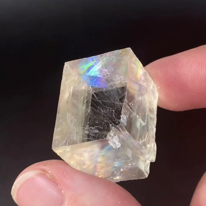 Yellow Rainbow Optical Calcite Specimen from Madagascar