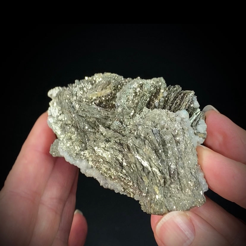 Pyrite After Pyrrhotite with Calcite from Trepca Mine Complex, Kosovo