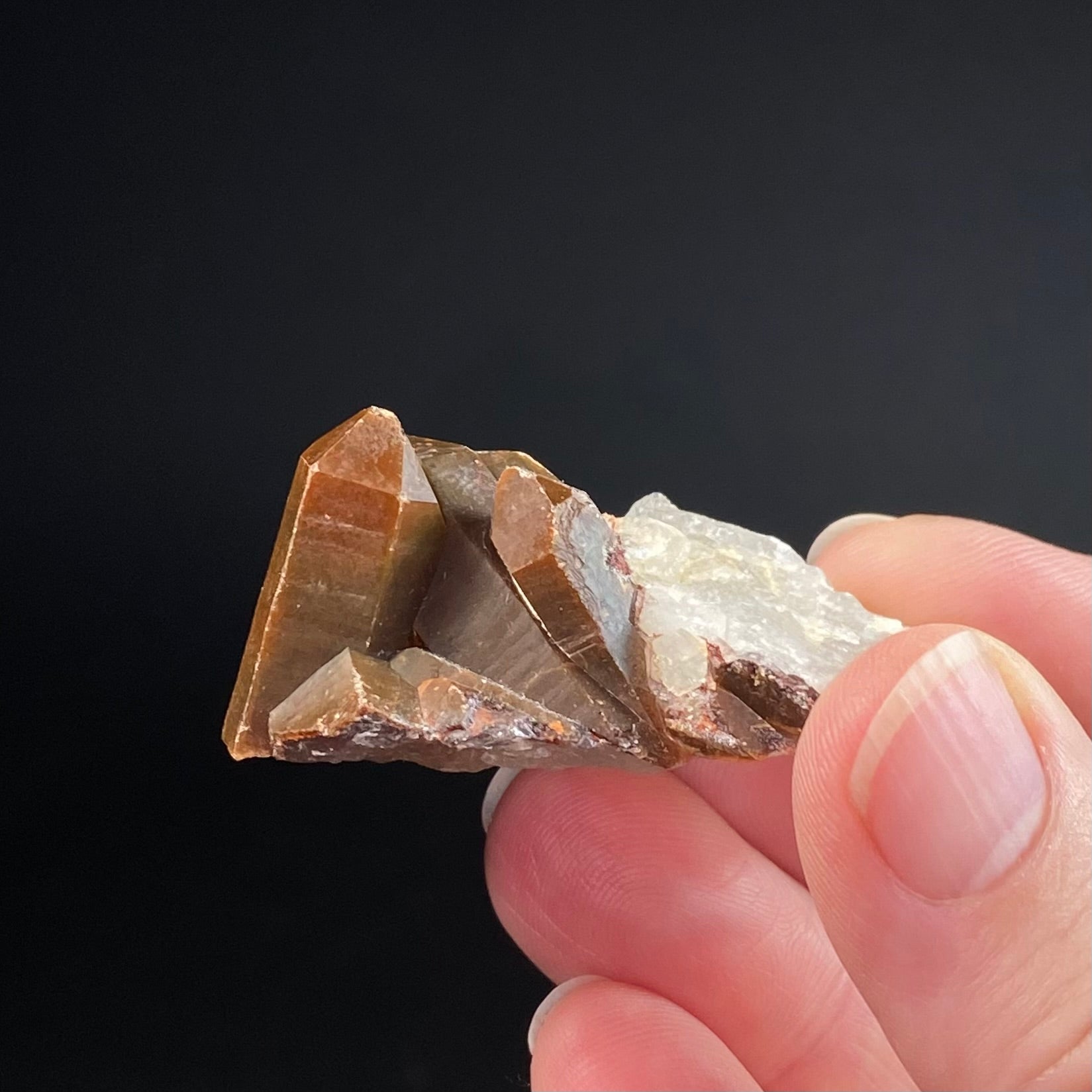 Red Hematite Quartz Crystal Specimen from Tourash, Morocco