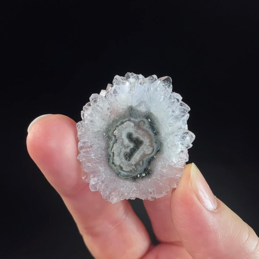 Quartz and Agate Stalactite Slice from Artigas, Uruguay