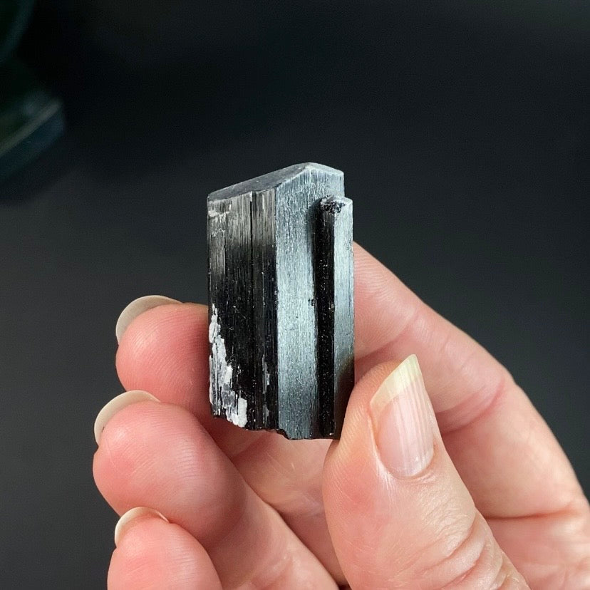 Terminated Black Tourmaline Schorl Crystal from Shigar Valley, Pakistan