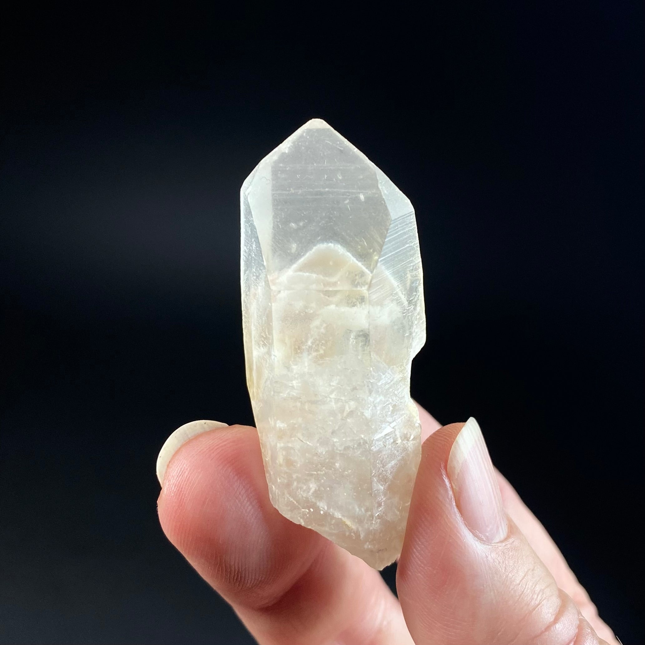 Channeling Quartz Crystal with Phantom Inside, Corinto, Minas Gerais, Brazil