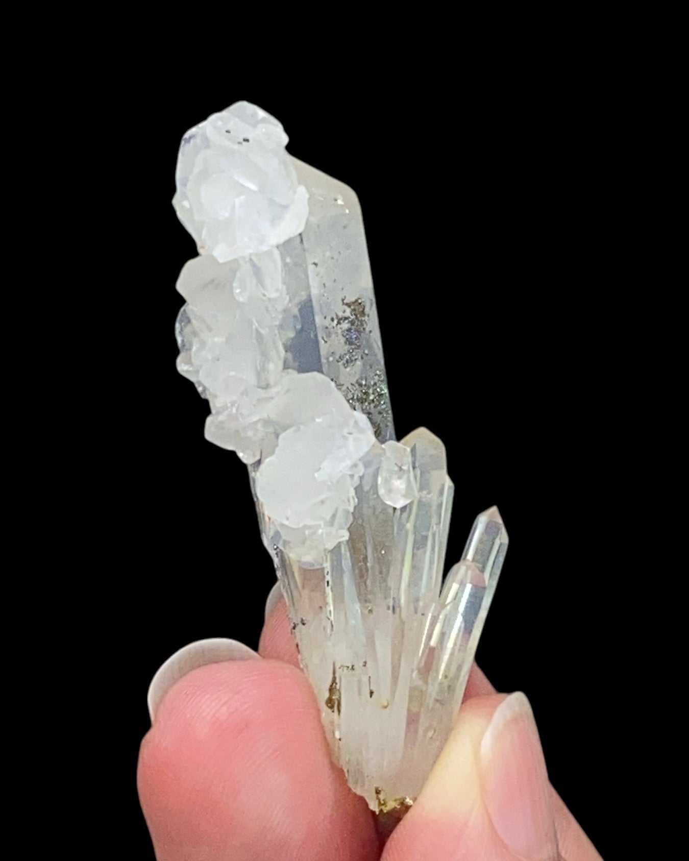 Quartz Cluster with Iridescent Pyrite & Calcite, Trepca Mines, Kosovo