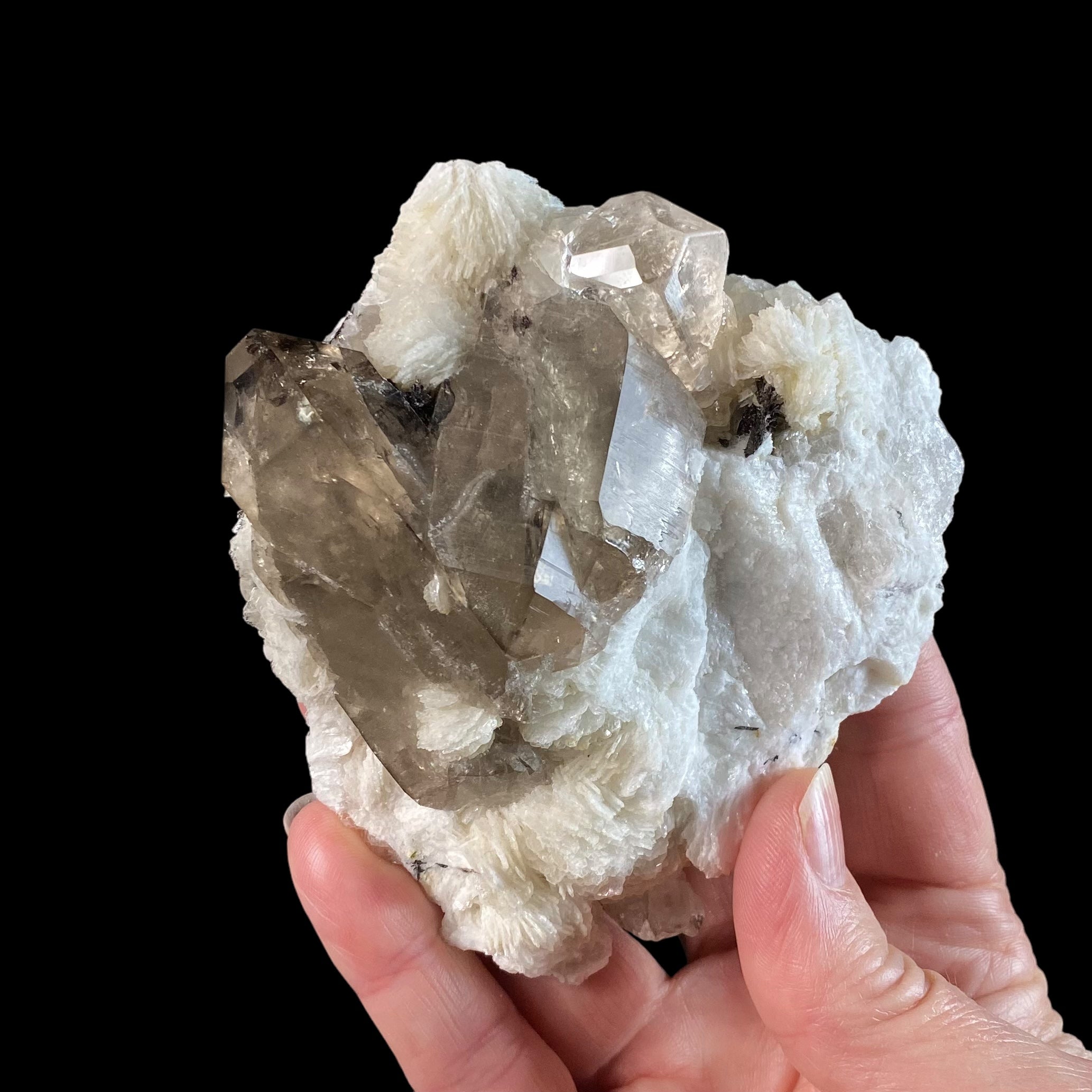 Topaz Crystal with Smoky Quartz & Cleavelandite from Shigar Valley, Gilgit-Baltistan, Pakistan