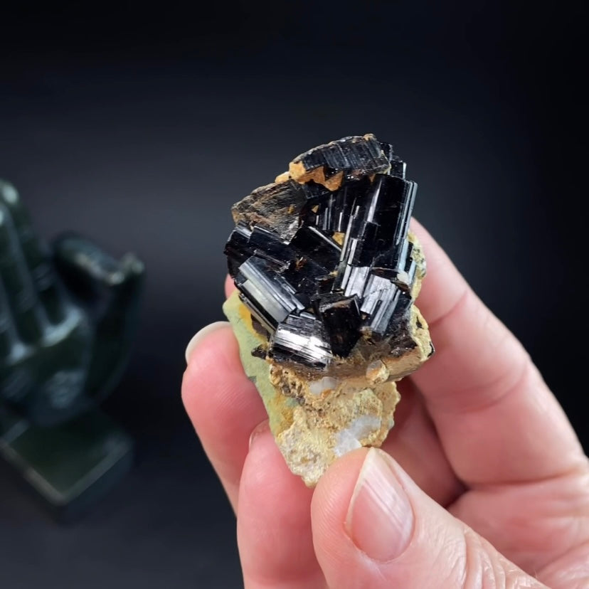 Red Brown Vesuvianite, Idocrase on Matrix