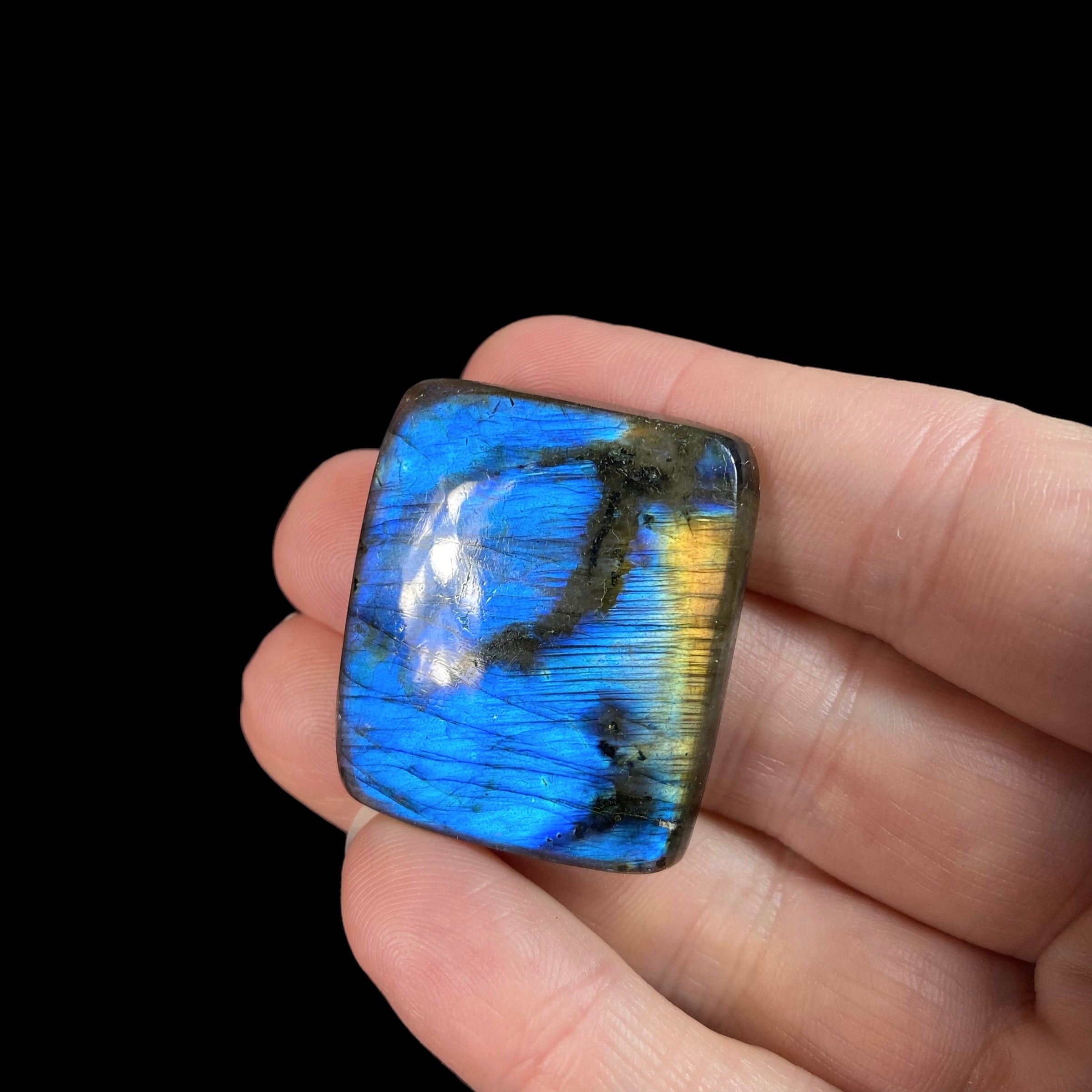 Blue and Yellow Flash Labradorite Cabochon