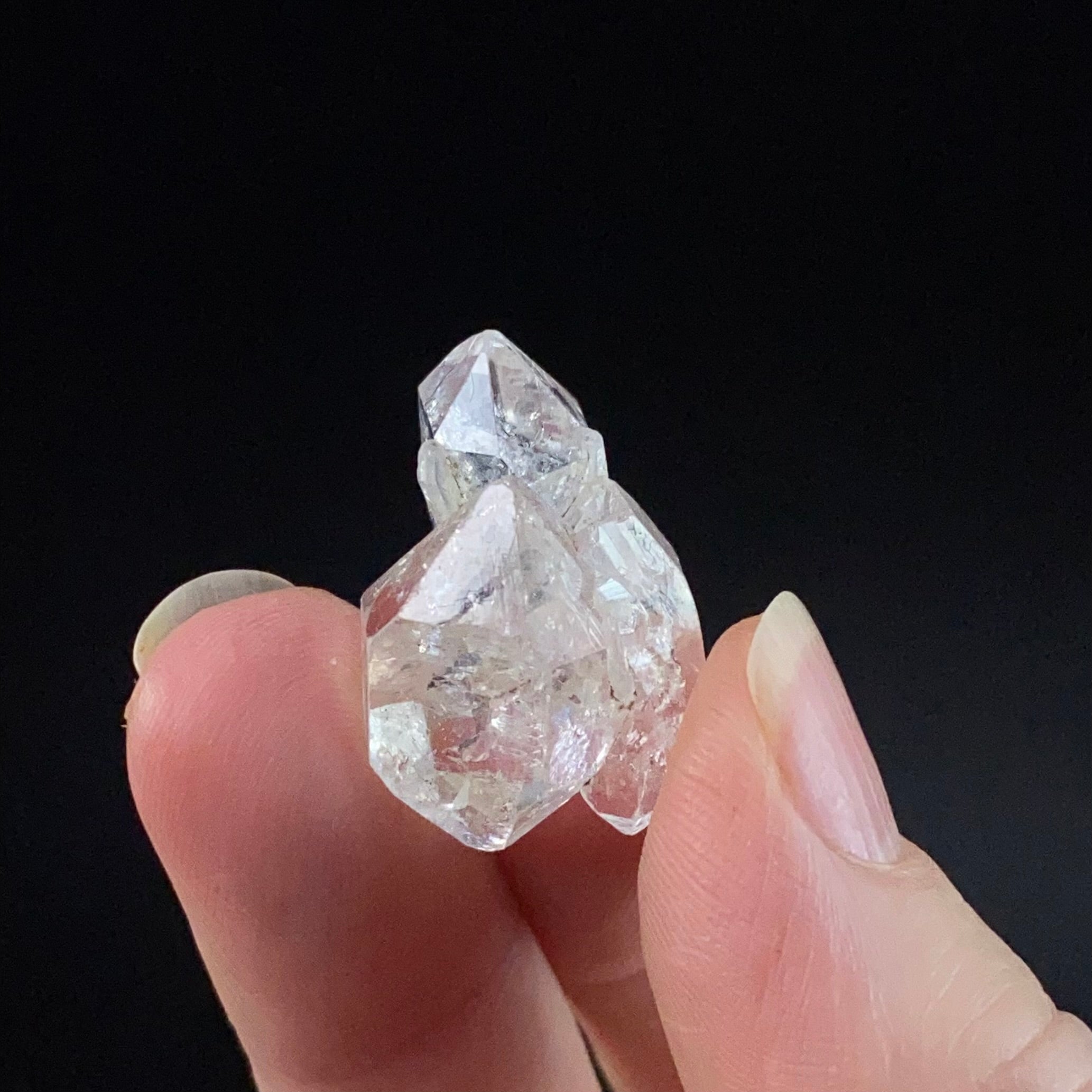 Double Terminated Diamond Style Quartz Crystal Cluster