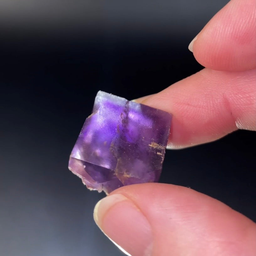 Deep Purple Cubic Fluorite Specimen from Cave-In-Rock, Hardin, Illinois