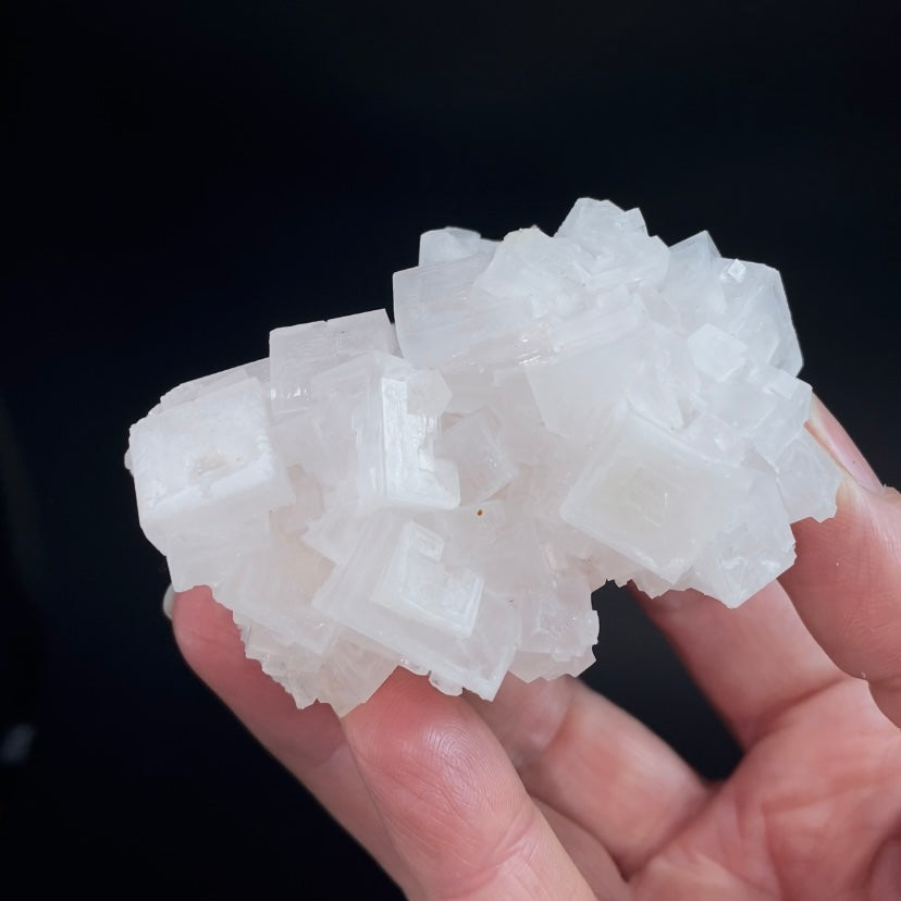 Light Pink Halite Crystal Specimen