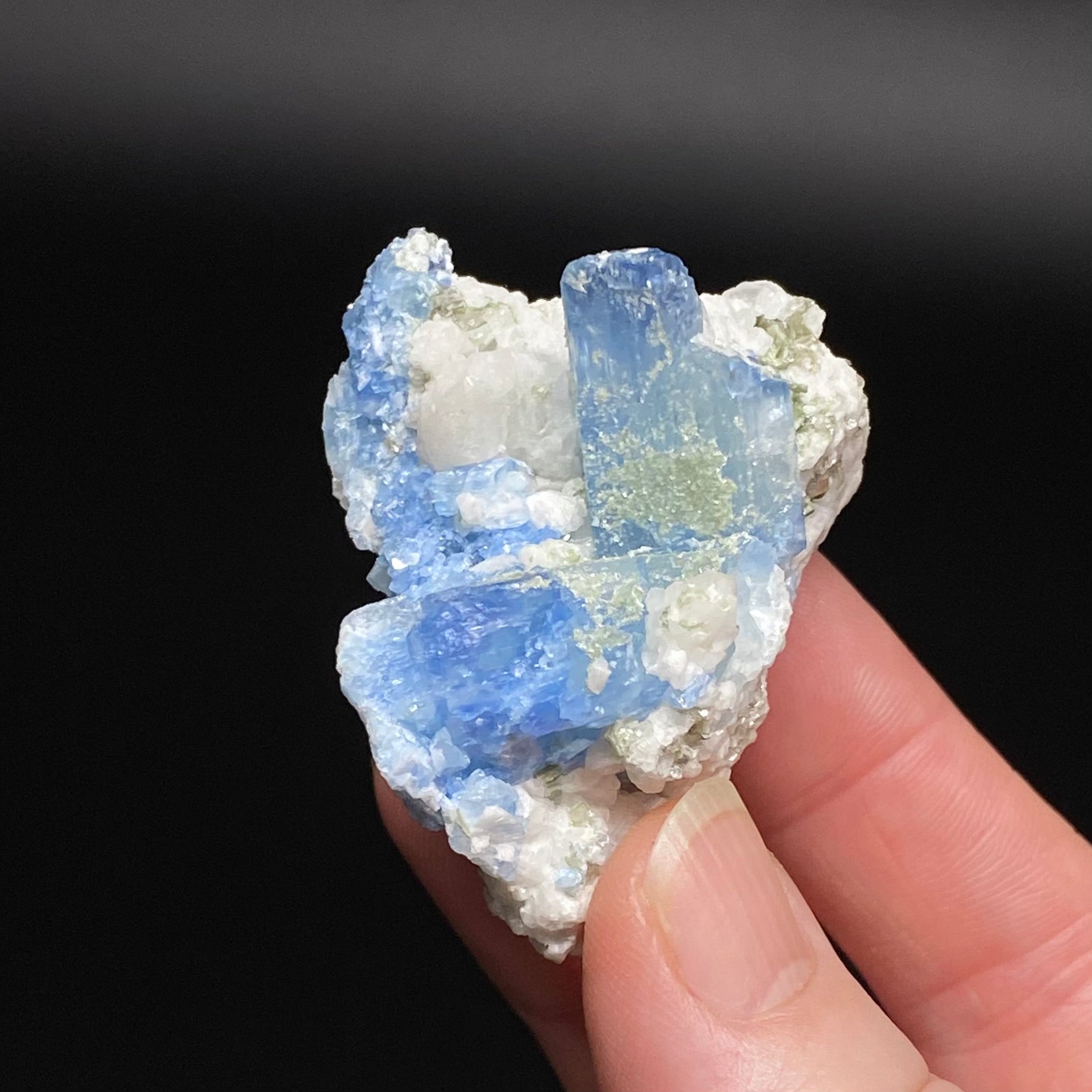 Blue Alkali Beryl Aquamarine with Muscovite Mica and Feldspar, Shigar Valley, Gilgit Baltistan, Pakistan