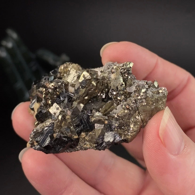 Sphalerite Cluster with Pyrite from Trepça Mines, Kosovo