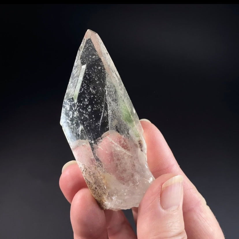 Water Clear Garden Quartz Crystal with Starbrary Markings, Minas Gerais, Brazil