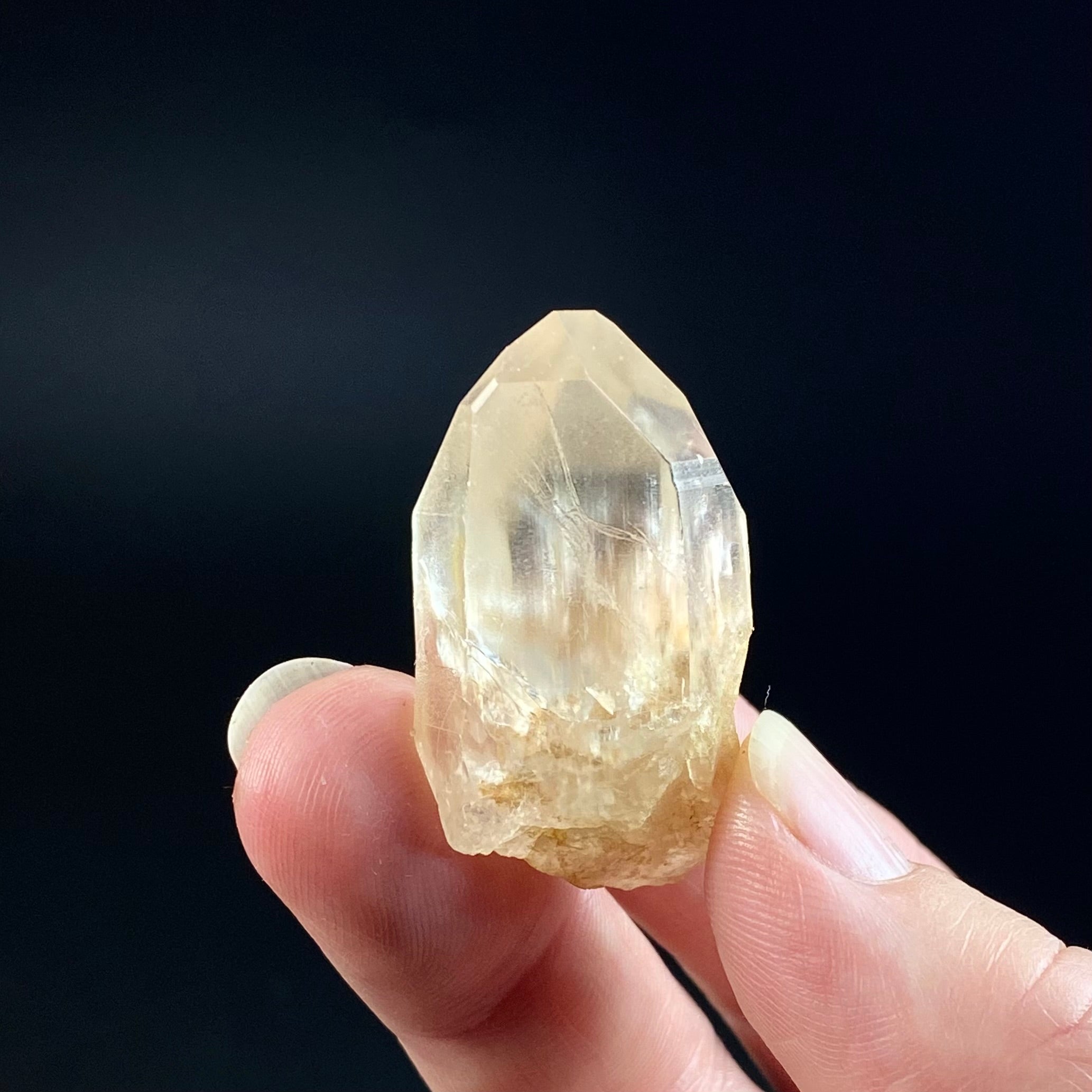 Peach Color Quartz Crystal with Two Windows