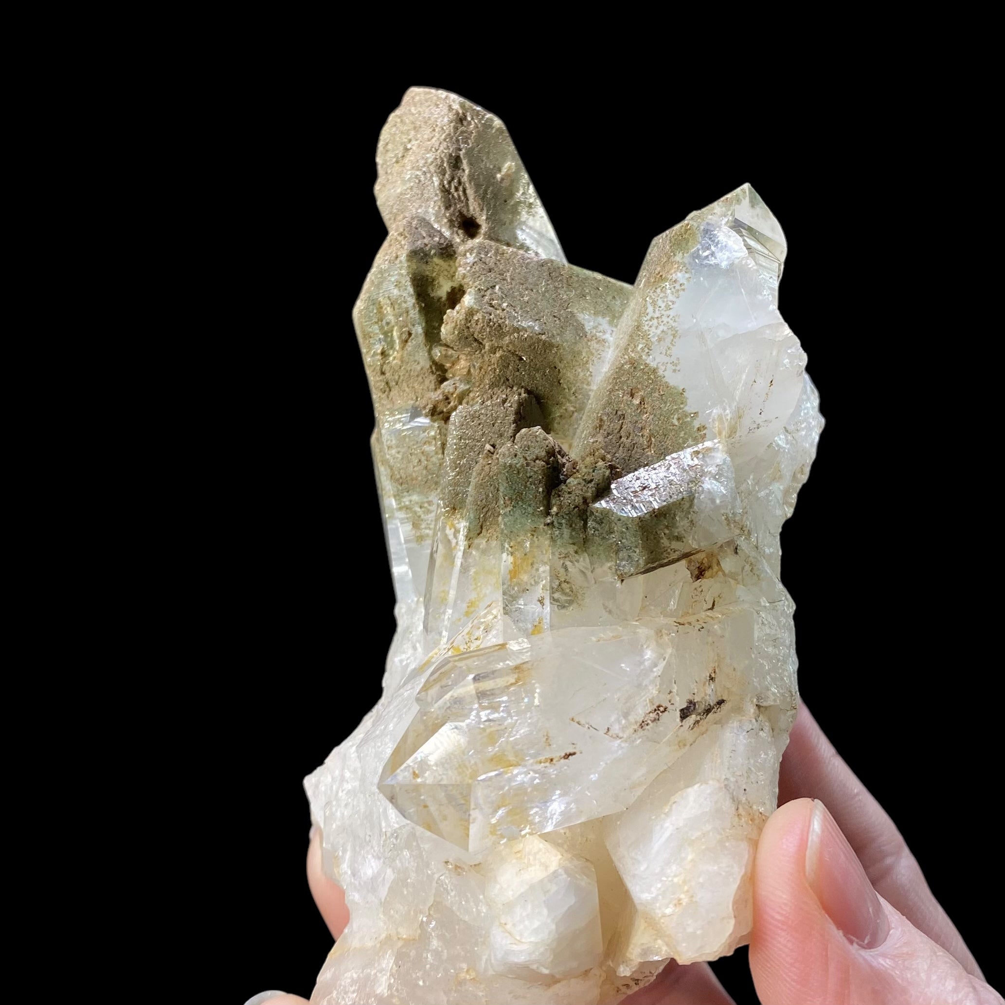 Chlorite Included Quartz Cluster - Garden Quartz