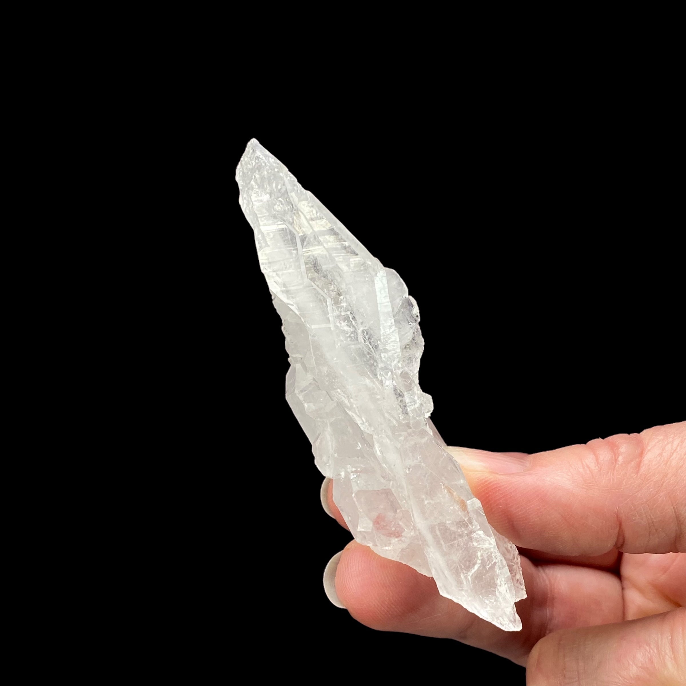 Tabular Faden Quartz Crystal Cluster with Minor Epidote, Balcohistan, Pakistan