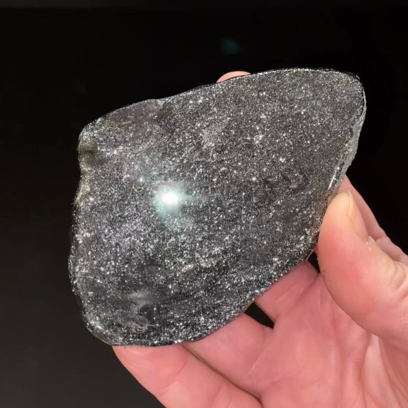 Sparkly Specularite Micaceous Hematite Specimen from Keewenaw Peninsula- Partial Polish & Raw