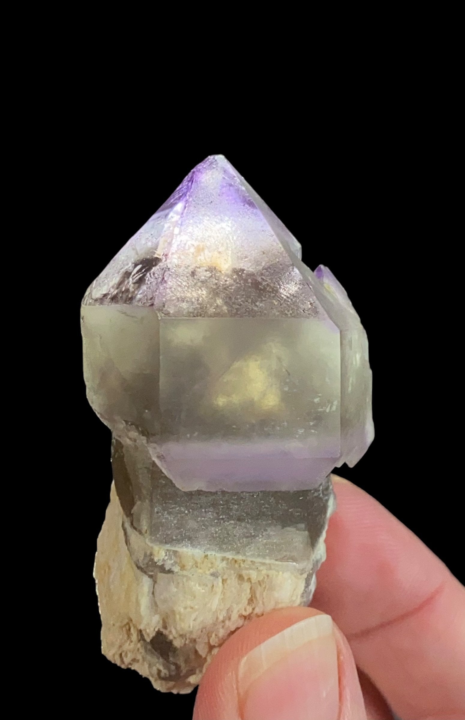 Amethyst Scepter Crystal with Feldspar, Shigar Valley, Pakistan