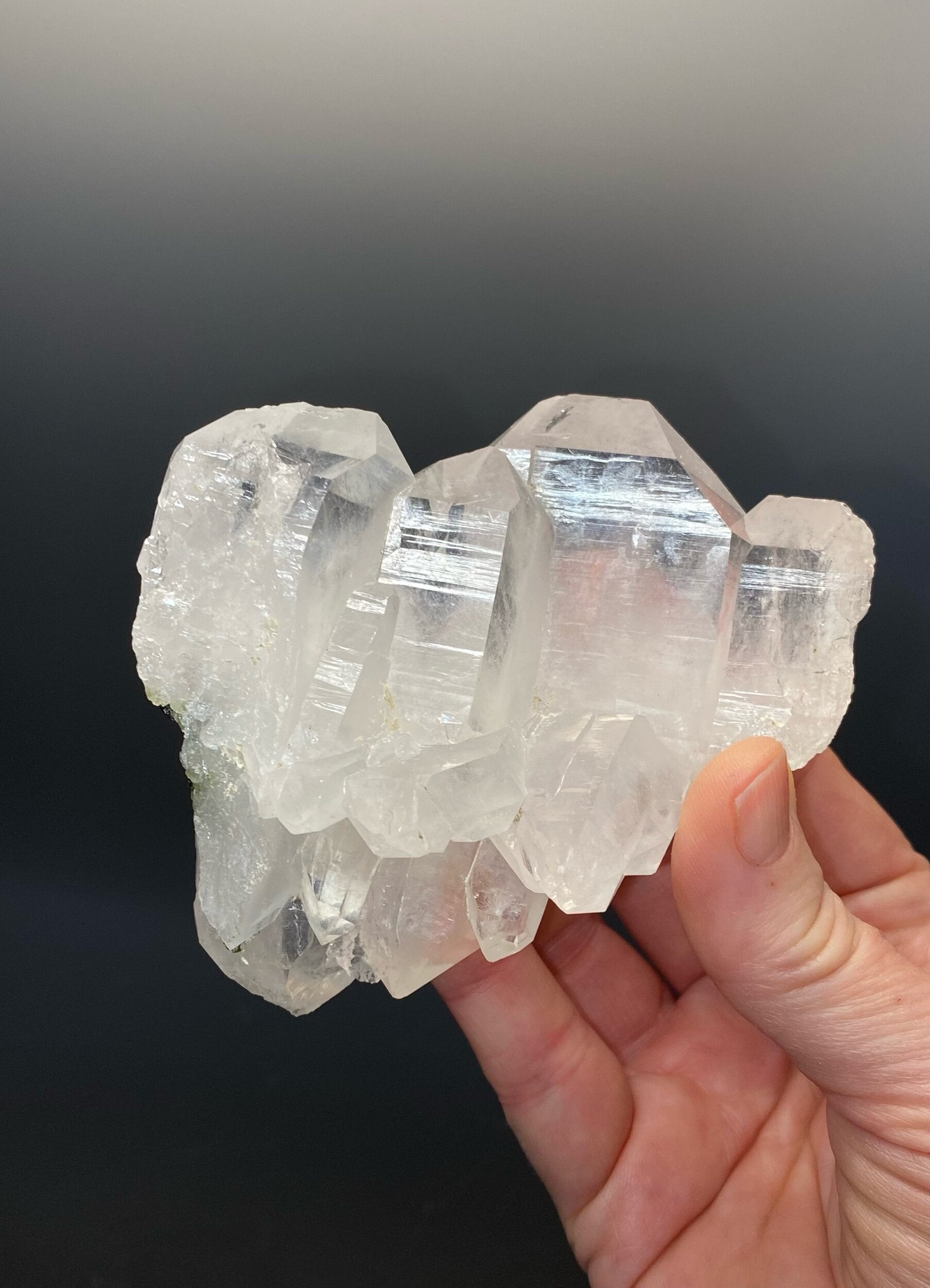 Faden Quartz Crystal Cluster with Minor Epidote